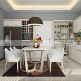 Thiết kế nội thất phòng bếp nhà ống tại Hà Nội